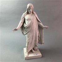 Lot 244 - A ROYAL COPENHAGEN FIGURE OF CHRIST AND STAFFORDSHIRE FIGURE GROUPS