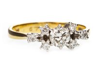 Lot 54 - A DIAMOND CLUSTER RING