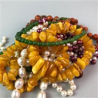 Lot 30 - A LOT OF BEADED NECKLACES