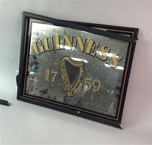 Lot 165 - A REPRODUCTION GUINNESS PUB ADVERTISING MIRROR AND A FAMOUS GROUSE MIRROR