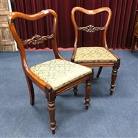 Lot 148 - A PAIR OF MAHOGANY CHAIRS AND TWO OTHERS