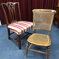 Lot 148 - A PAIR OF MAHOGANY CHAIRS AND TWO OTHERS