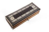 Lot 813 - AN EARLY 20TH CENTURY INDIAN INLAID OBLONG JEWEL BOX AND A GLOVE BOX