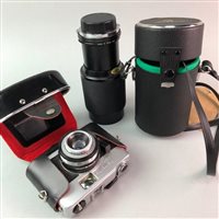 Lot 180 - A LOT OF VINTAGE CAMERAS AND LENSES