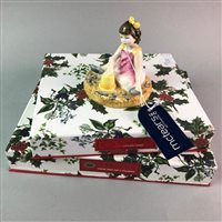 Lot 183 - A ROYAL DOULTON 'ON THE BEACH' FIGURE WITH TWO PORTMEIRION CUTLERY SETS