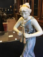 Lot 1203 - A PAIR OF ROYAL WORCESTER STANDING CLASSICAL FIGURES