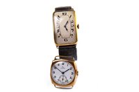 Lot 804 - TWO GENTLEMAN'S NINE CARAT GOLD MANUAL WIND WATCHES