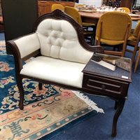 Lot 312 - A REPRODUCTION SMALL TELEPHONE TABLE