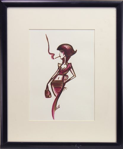 Lot 575 - ELEGANTE, AN INK AND WASH BY LAETITIA GUILBAUD