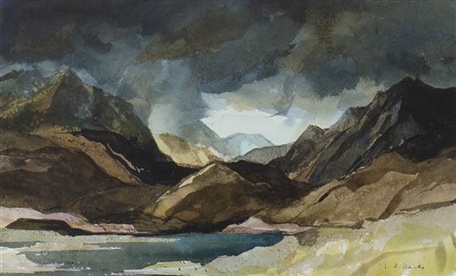 Lot 528 - SCOTTISH LANDSCAPE, A WATERCOLOUR BY TOM HOVELL SHANKS