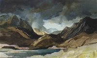 Lot 528 - SCOTTISH LANDSCAPE, A WATERCOLOUR BY TOM HOVELL SHANKS