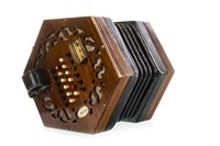 Lot 1409 - A WHEATSONE FORTY-EIGHT BUTTON CONCERTINA
