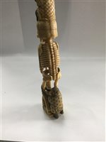 Lot 1011 - A JAPANESE IVORY CARVING OF A SKELETON