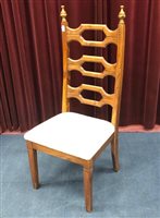 Lot 91 - A SET OF SIX PINE DINING CHAIRS