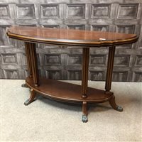 Lot 93 - A REPRODUCTION HALL TABLE