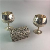 Lot 111 - A LOT OF SILVER PLATED OBJECTS