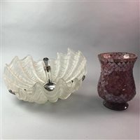 Lot 208 - A TIFFANY STYLE LIGHT SHADE AND OTHERS