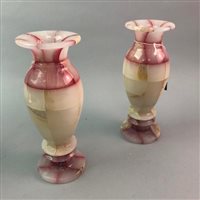 Lot 212 - A PAIR OF VASES, GOBLETS AND OTHER ITEMS