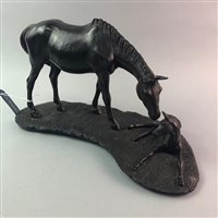Lot 209 - A MARLEY HORSE FIGURE AND TWO OTHERS