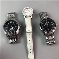 Lot 8 - A LOT OF THREE GENTS' WRIST WATCHES AND A LADY'S WATCH