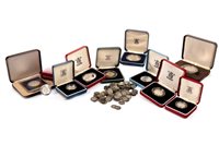 Lot 554 - A GROUP OF SILVER PROOF AND OTHER COINS