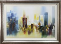 Lot 615 - CONTEMPORARY PICTURE OF A SKYLINE
