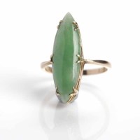 Lot 186 - JADEITE DRESS RING the large elliptical...