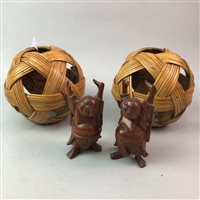 Lot 72 - A LOT OF CHINLOR FOOTBALLS, ELEPHANT FIGURES AND OTHER ITEMS