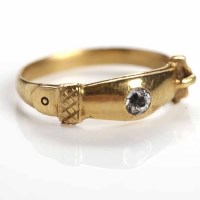 Lot 194 - CHILD'S VICTORIAN DIAMOND SET RING the belt...