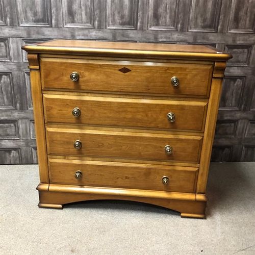 Lot 141 - A CHEST OF DRAWERS