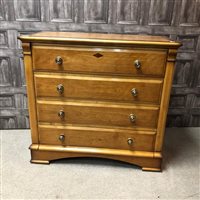 Lot 141 - A CHEST OF DRAWERS