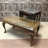 Lot 248 - A NEST OF TABLES AND A COFFEE TABLE