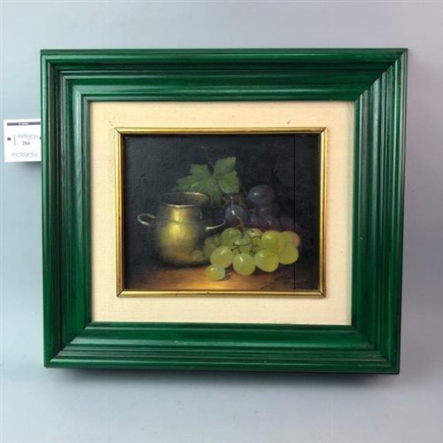 Lot 266 - A PAIR OF STILL LIFE OIL PAINTINGS