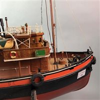 Lot 164 - A PAINTED MODEL BOAT OF THE FLYING FOAM