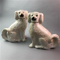 Lot 265 - A PAIR OF WALLY DOGS AND OTHER ITEMS
