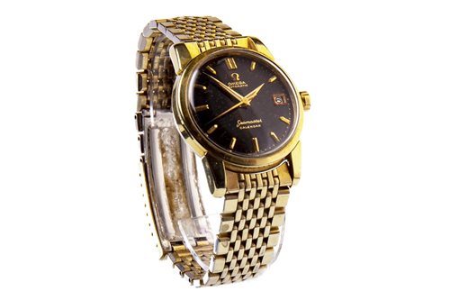 Lot 836 - A GENTLEMAN'S OMEGA GOLD PLATED AUTOMATIC WATCH
