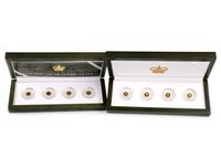 Lot 579 - TWO 100 YEARS OF THE HOUSE OF WINDSOR FOUR COIN SETS