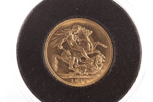 Lot 582 - A GOLD SOVEREIGN, 1918