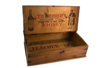 Lot 451 - WOODEN TEACHER'S WHISKY ADVERTISING BOX