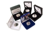 Lot 596 - FIVE SILVER PROOF COINS