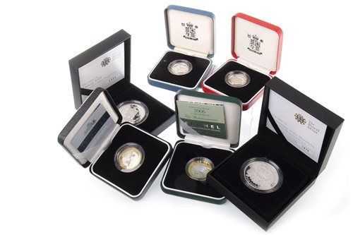 Lot 597 - SIX SILVER PROOF COINS