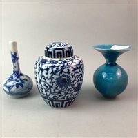 Lot 193 - A CHINESE JAR AND TWO VASES