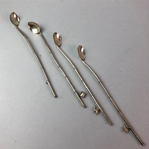 Lot 269 - A LOT OF FOUR CHINESE SILVER SPOONS