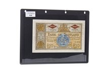 Lot 510 - A BANK OF SCOTLAND £20 TWENTY POUNDS NOTE, 1963