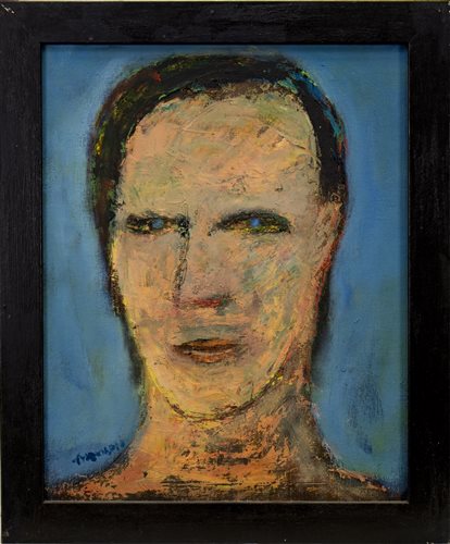 Lot 588 - UTOPIAN MAN, AN OIL BY DOUGLAS THOMSON