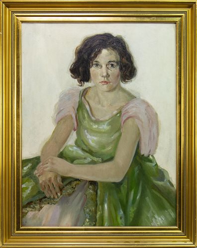Lot 621 - PORTRAIT OF A YOUNG LADY, AN OIL BY DONALD A DONALDSON