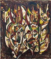 Lot 633 - ABSTRACT TRIBAL STUDY, AN OIL BY AKPUKPU