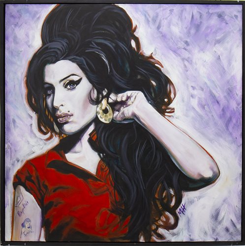 Lot 661 - AMY WINEHOUSE, AN ACRYLIC BY MARCUS HISLOP