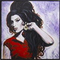 Lot 661 - AMY WINEHOUSE, AN ACRYLIC BY MARCUS HISLOP