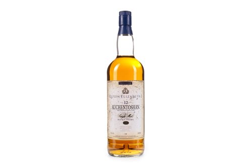 Lot 352 - AUCHENTOSHAN QE2 AHED 12 YEARS - ONE LITRE